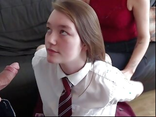 british blowjob pov Stepmum teaches college girl Olivia Keane to suck cock